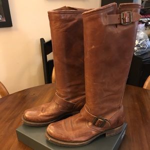 Frye Veronica Slouch Boots Tall Brown Sz 7.5